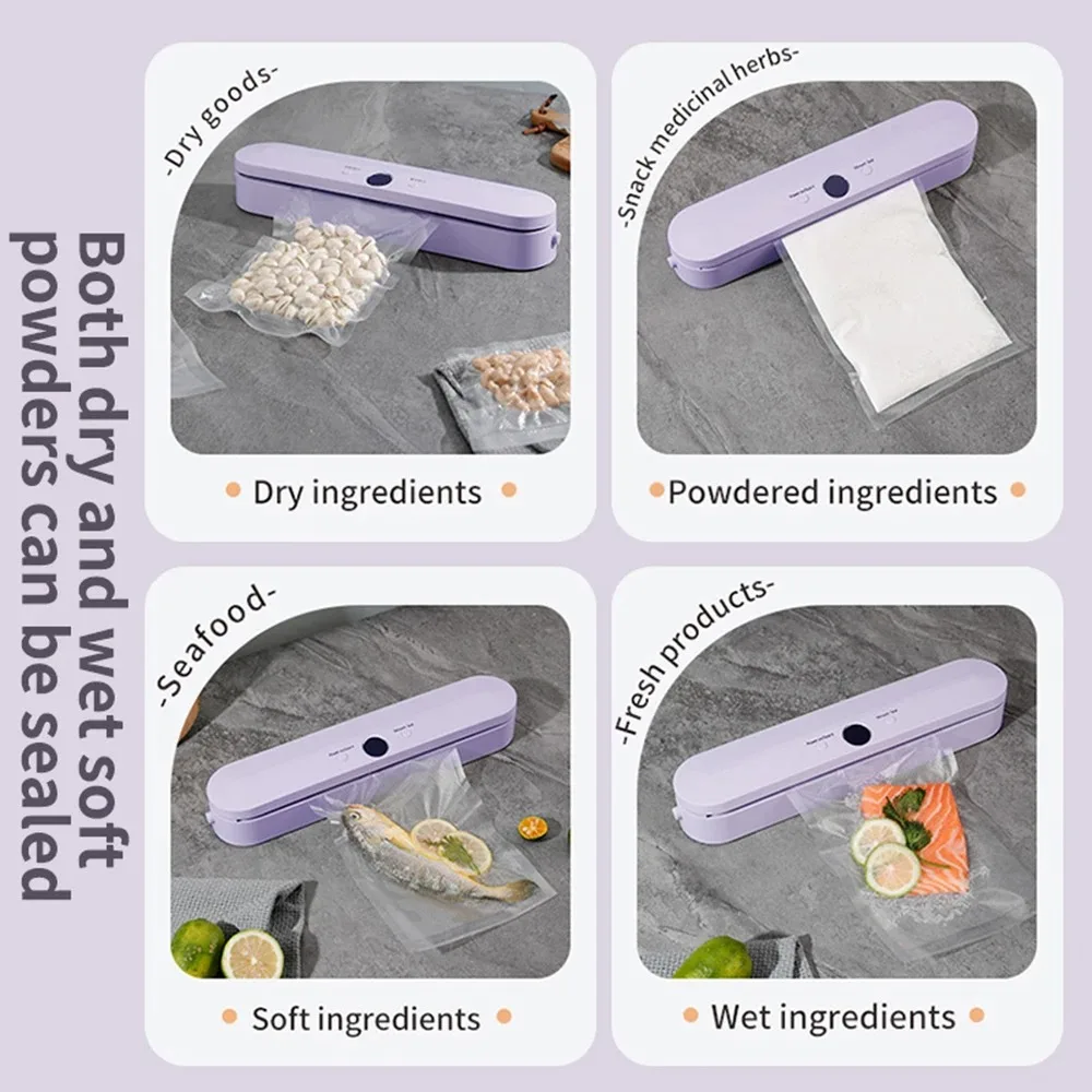 Portable Wireless Vacuum Sealer for Kitchen Food Storage