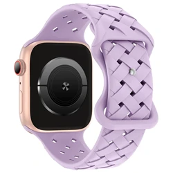 Silicone Sport Breathable Watch Strap Bracelet - 38 40 41mm S10 - 42mm (Lavender)