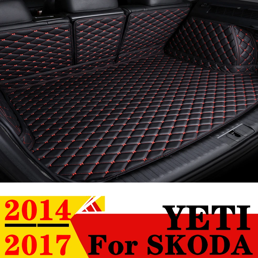 

Car Trunk Mat For SKODA YETI 2017 2016 2015 2014 Rear Cargo Cover Carpet Liner Tail Interior Vehicles Parts Boot Luggage Pad