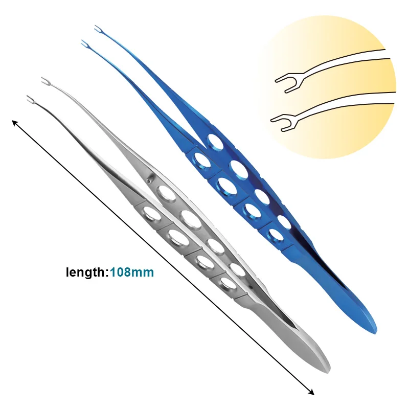 

Titanium/Stainless Steel LASIK Retreatment Forceps Eyelid Forceps with Two Teeth Ophthalmic Instrument