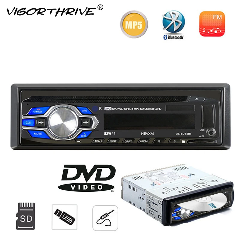 Car Radio 1 Din Vcd Cd Player Bluetooth Audio Usb Tft Hd Sd Aux-in Fm Mp3 Autoradio Stereo Multimedia 12v - Car Multimedia Player - AliExpress