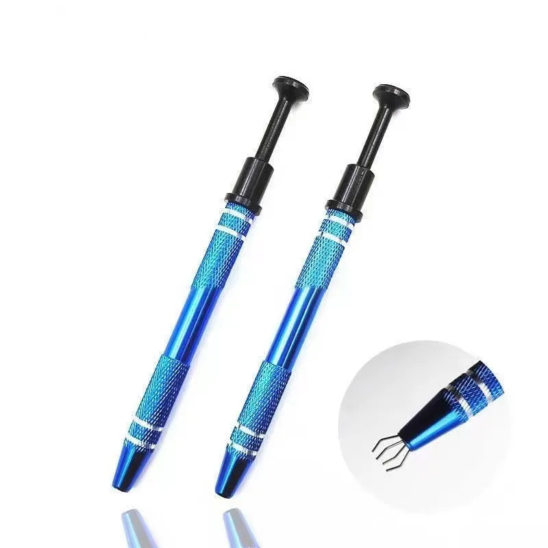 

4-Claw Tweezers IC Extractor Electronic Components Spring Picking Pen Chip Screw Grasping Mobile Phone Motherboard Repair Tool