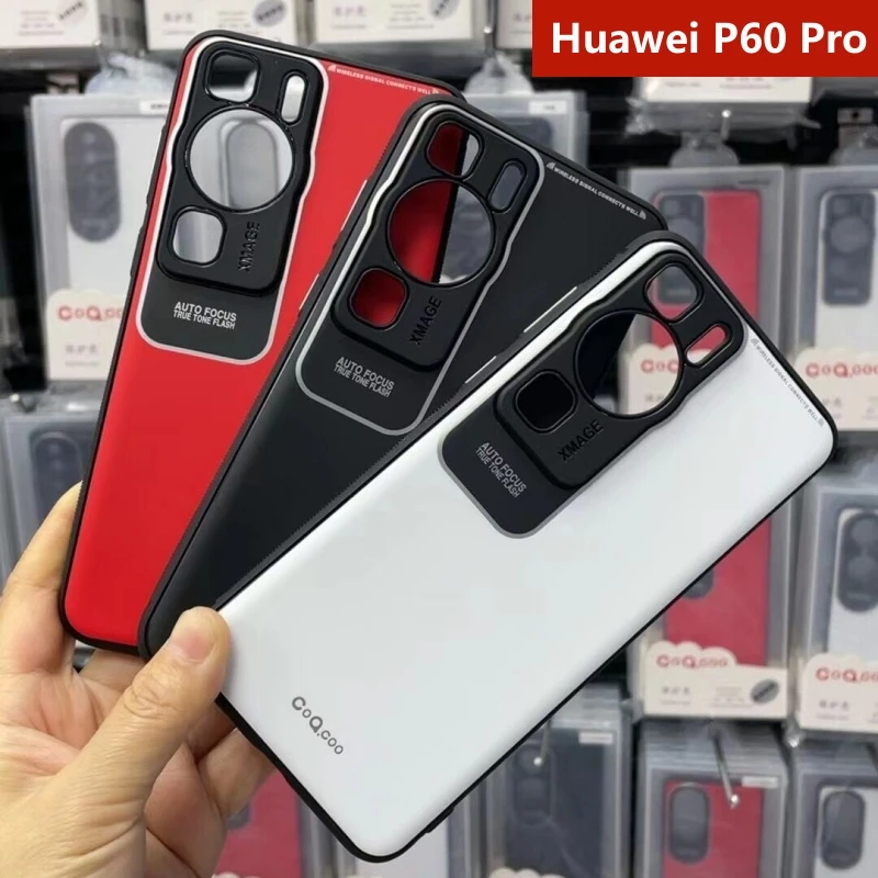 Custodia In Pelle PU Per HUAWEI P60 / P60 Pro (6.67 Pollici) - Stile Business, Colore Arancia