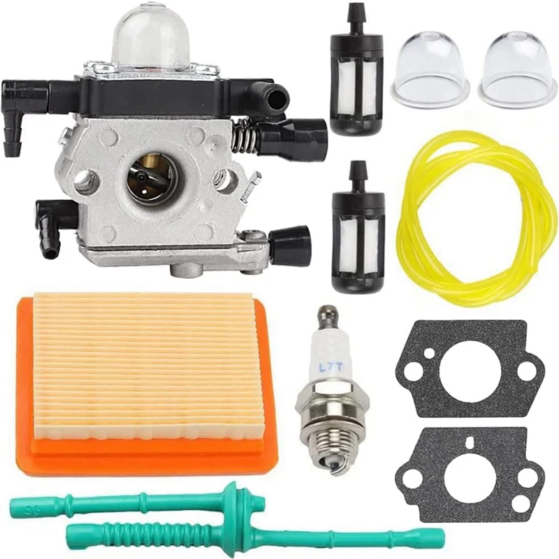 Carburetor For Stihl Mm55 Mm55C Tiller 4601-120-0600 Replace Zama C1Q-S202A Carb With Air Filter Fuel Line Tune Up Kit
