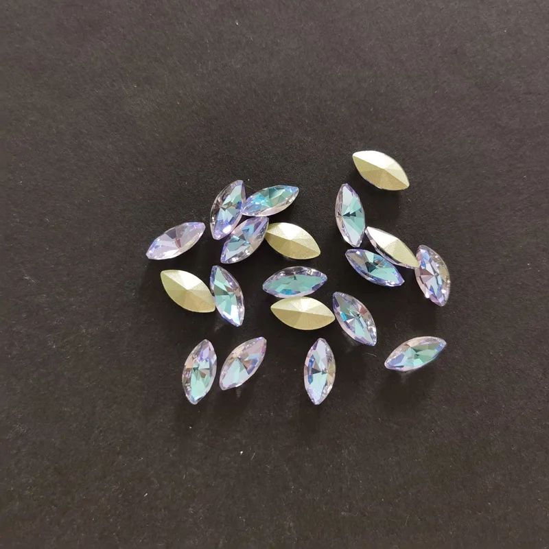 5A Verschiedene Formen Vitrail Lichtfarbe 10 Stück DIY Bastelzubehör Lose Perlen Strasssteine Pointback Glas Kleber für Nagelkunst Edelsteine – Detail 16
