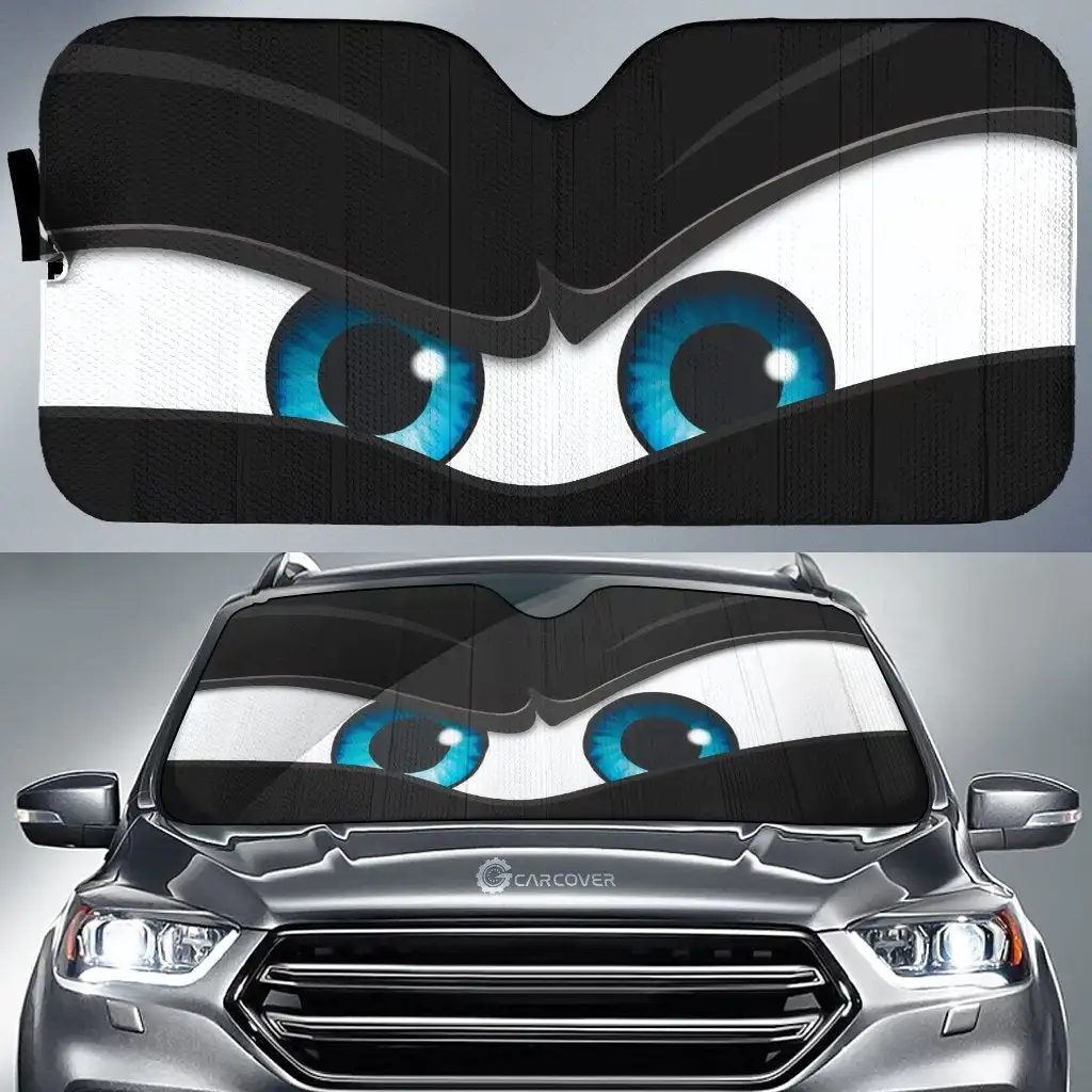 Accueil Cartoon Yeux avant Auto Pare-Brise Pare-Soleil Pare-Soleil Voiture  Pare-Soleil Garder les Accessoires du Véhicule - Noir 