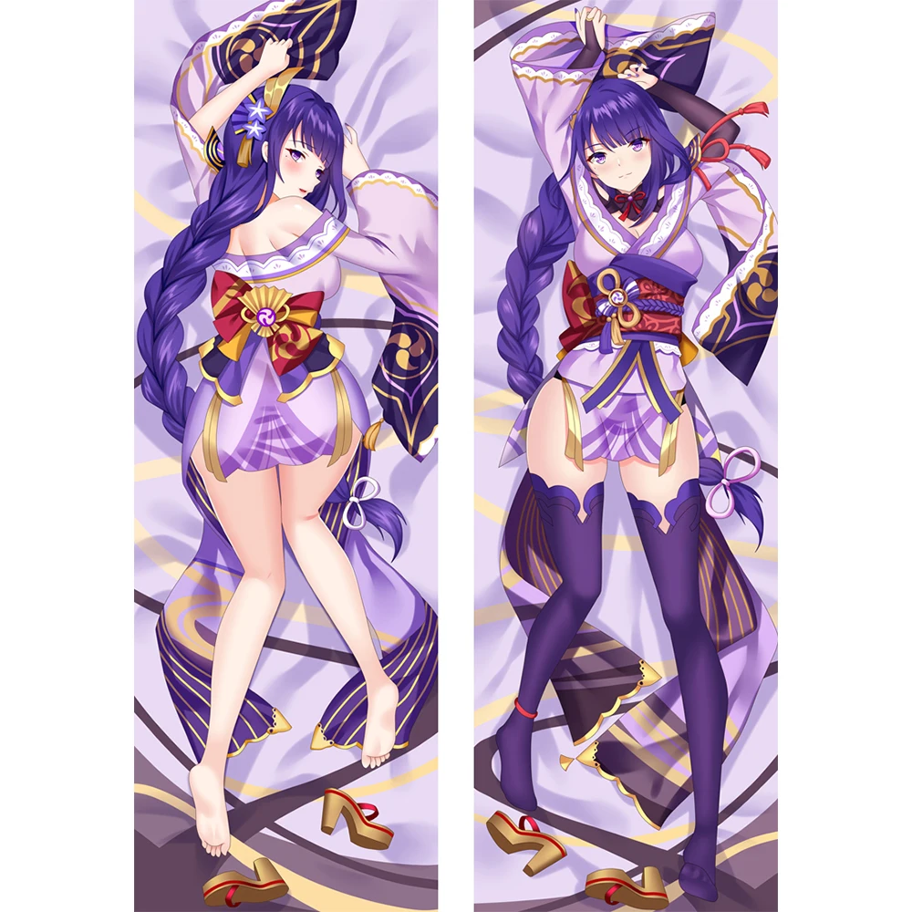 

Raiden Shogun Dakimakura Genshin Impact Theme Anime Body Pillow Case Soft Hd 2 Side Printing Bedding Pillow Cover Pillowcase
