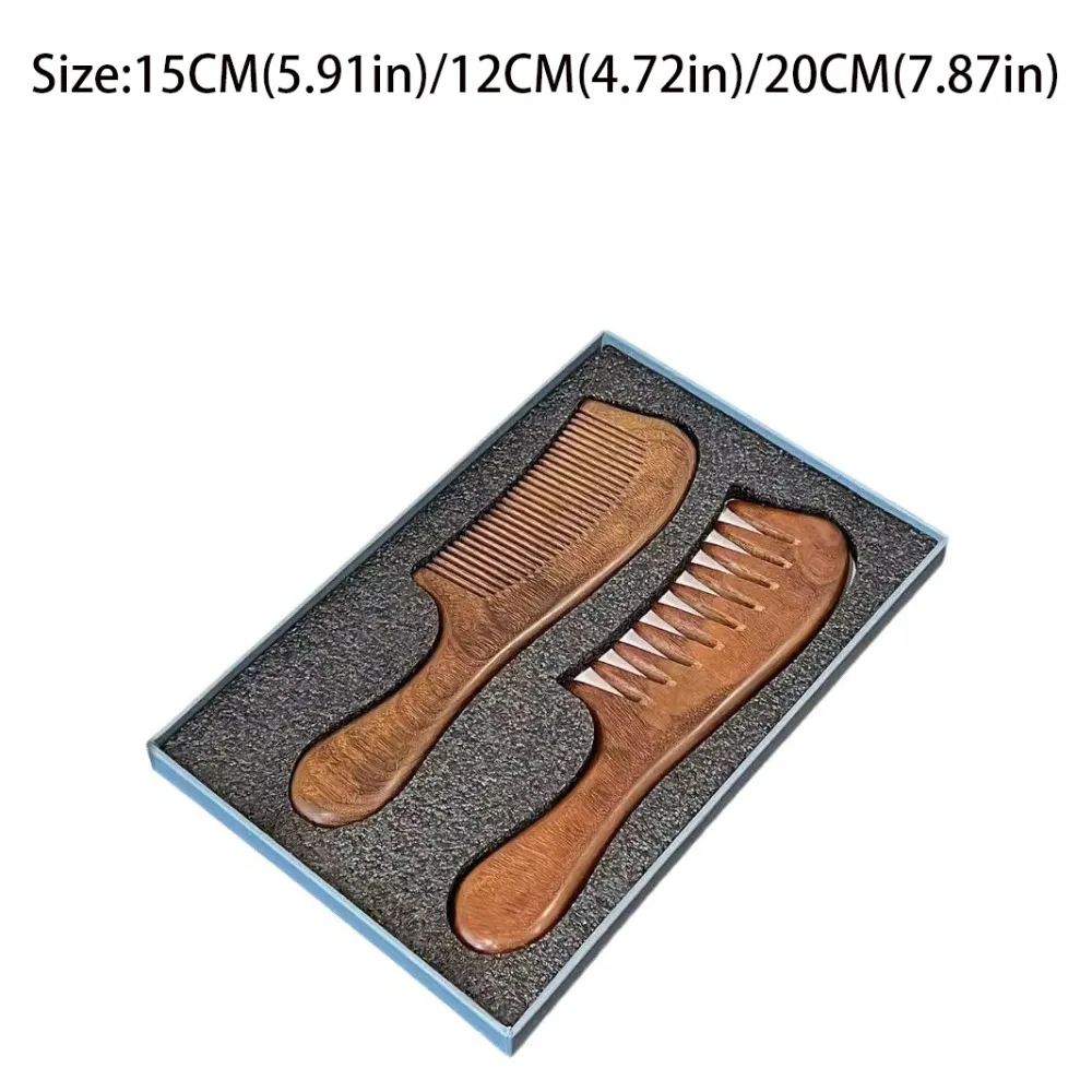 New Natural Labor Wooden Comb Meridian Massage No-snags Wood Comb Curly Hair Straight Wide Tooth Comb Girl