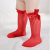 Spring Summer Baby Socks Big Bow Red Children's Knee High Newbron  Mother Kids Floor Cotton Socks Baby Accessories Girls Clothes 1