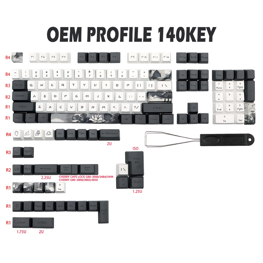 Sub Keycaps para Gk61, Rk61, 68, 980,