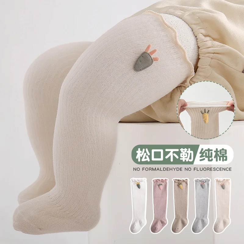 

Baby stockings, cotton socks for autumn and winter, newborn socks, over-the-knee socks for spring and autumn, loose-knotted baby