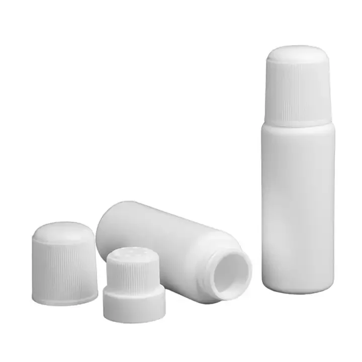 ! 20PCS/LOT powder jars, hdpe bottle 50ml, bottles plastic for powder