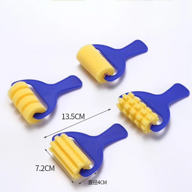 29pcs Kids Painting Brushes Mini Flower Sponge Drawing Tool Children Early Educational Stationery Supplies 3