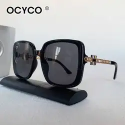Vintage Brand Retro Punk Square Sunglasses with Large Alloy Frame & Letter Design - UV400 Protection & Unisex Style (C1 Black)