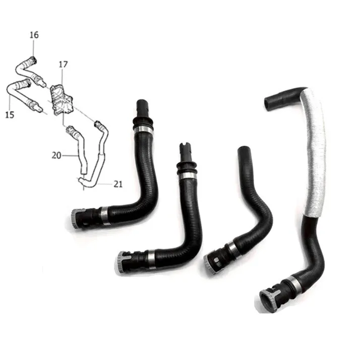 HVAC Heater Hose For Volvo C30 C70 S40 V50 30636987 30636952 31439965 30636951 30636954