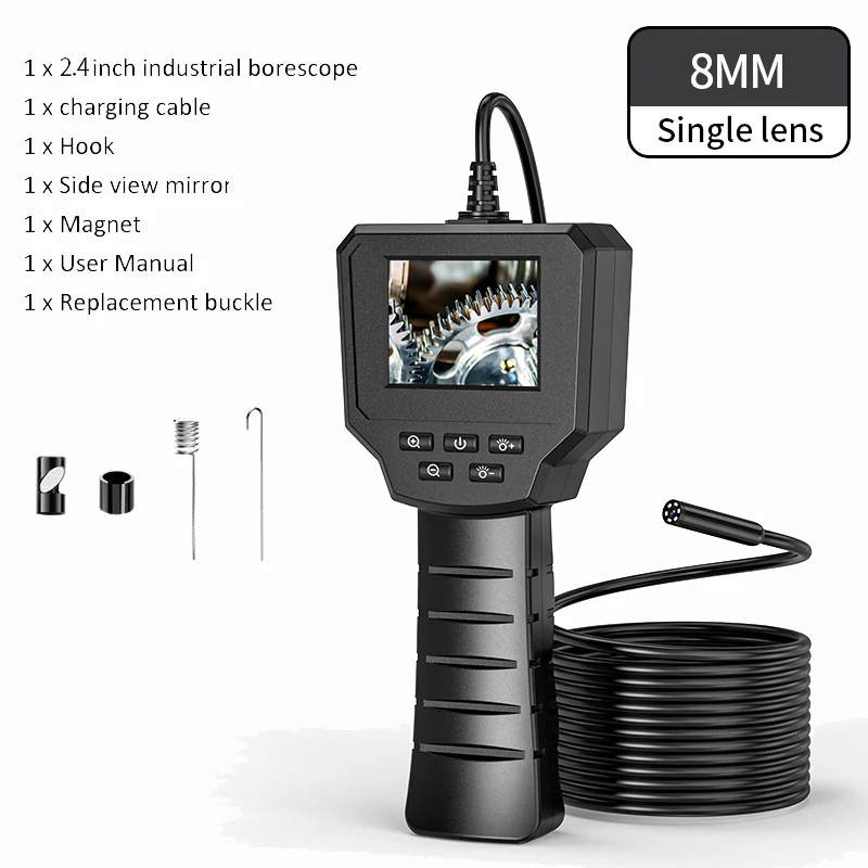 2.4 IPS-экрана, промышленный эндоскоп, IP67 водонепроницаемая фотокамера, HD1080P труба, осмотр Канализации Автомобиля, эндоскоп,