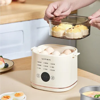 300W Egg Cooker Low Power Dormitory Multifunction Breakfast Machine Soft Egg Hot Spring Egg Appointment Steam Pot Auto Power Off 1