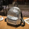 Small Silver Backpack for Women 2024 New Fashion Texture Women's Handheld Book Bag Versatile Soft Leather Backpack 1