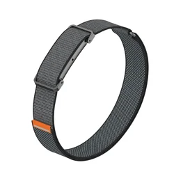 Adjustable Nylon ArmBand with Metal Frame for Fitbit Air - Breathable Replacement Strap (Deep Grey)