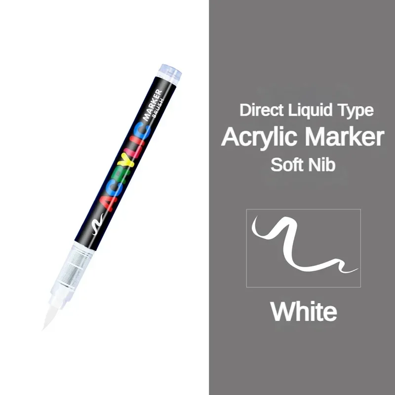 Vibrant 16-Color Acrylic Paint Brush Pens for Creative DIY Art Projects