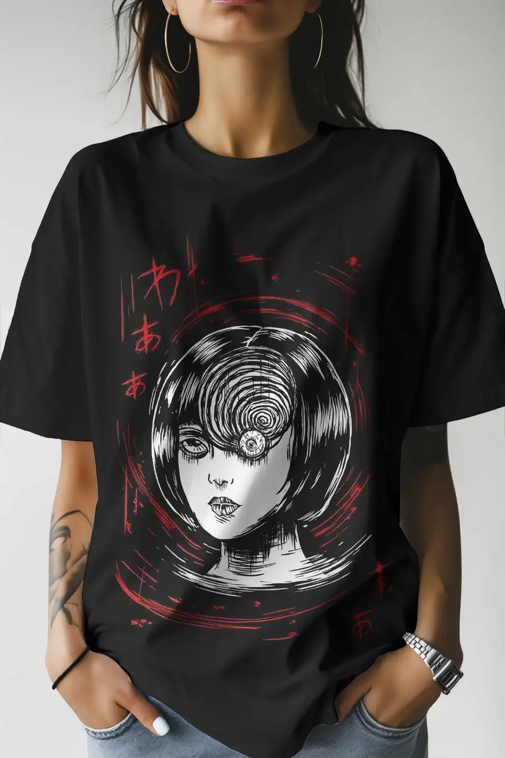 Junji Ito Uzumaki Spiral Graphic T-Shirt
