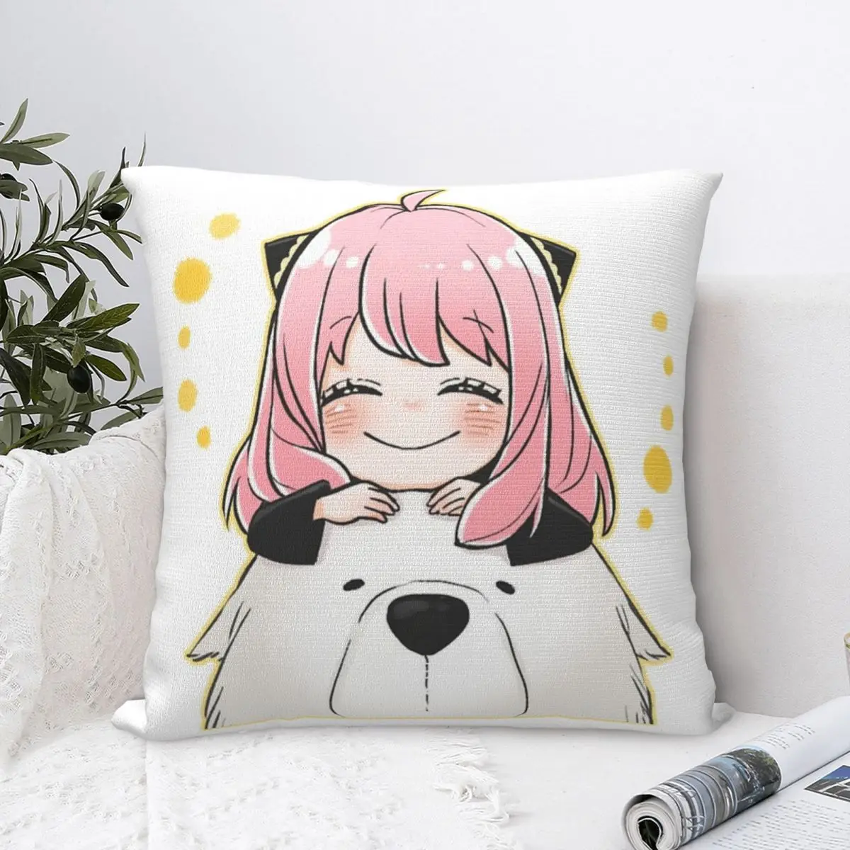 

Cartoon Pillow Case Anime Spy X Family Anya Plush Printed Pillow Cover Girls Home Textiles Decorative Pillowcase Square pillow