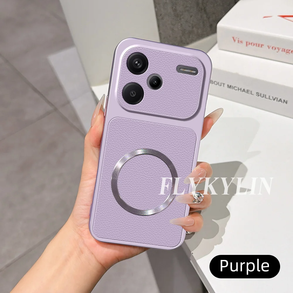 Litchi Textured Leather Protective Case with Magnetic Suction