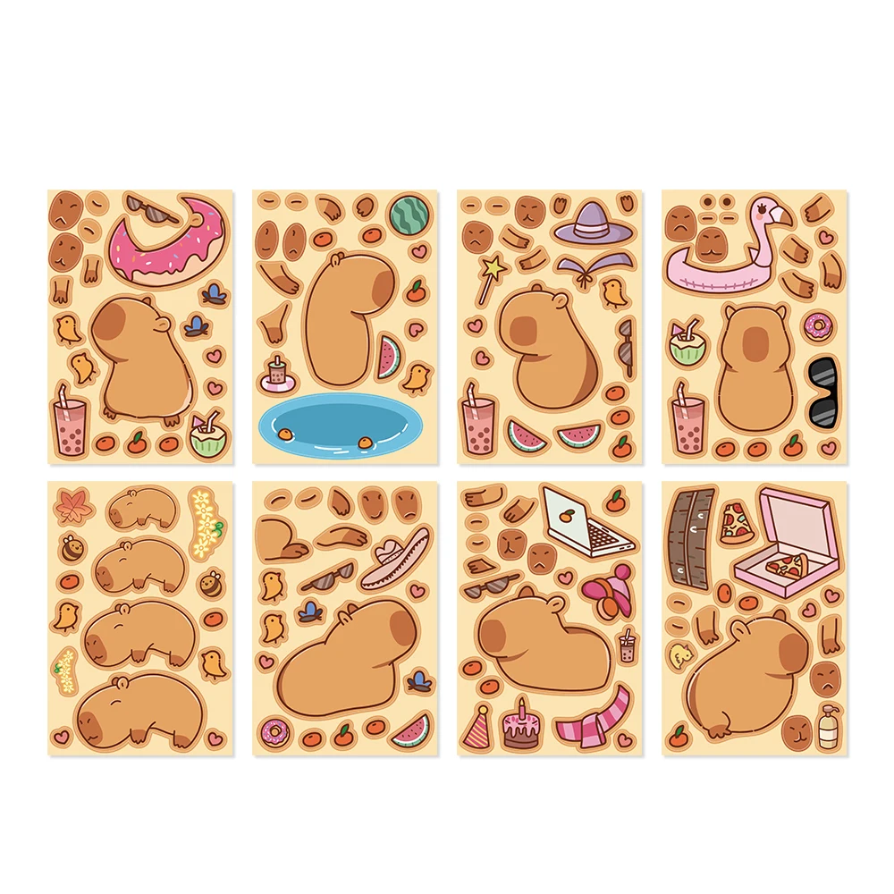 Classroom Reward Stickers CY2SIDE Capybara Face Stickers - 64PCS Make A ...