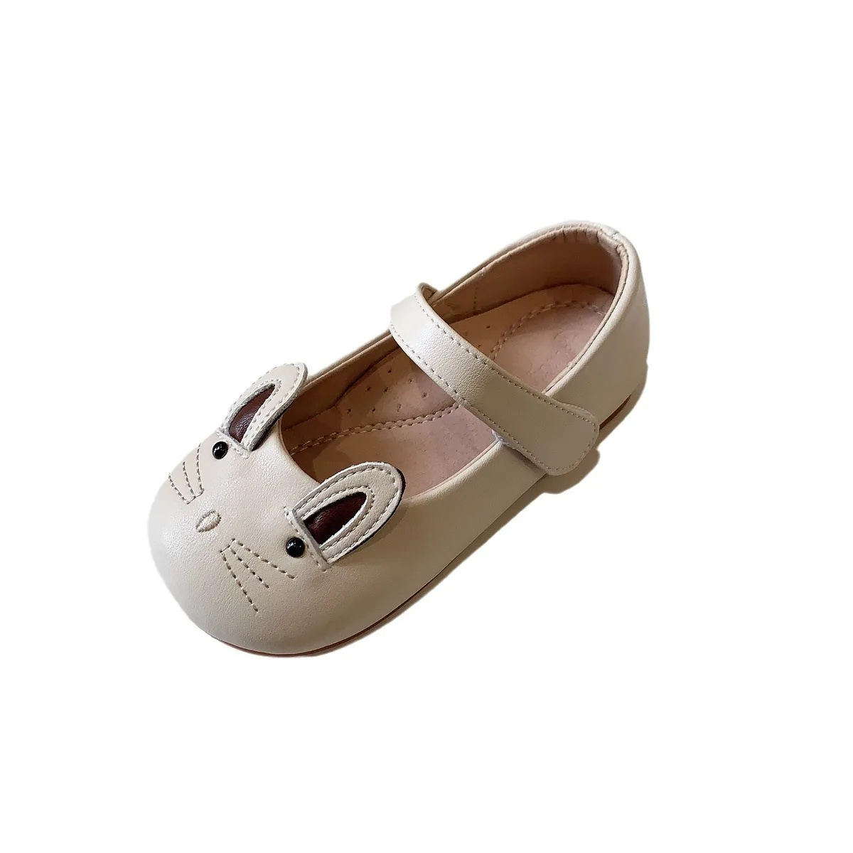 Kid Shoes Girl Princess Shoe Cute Cartoon Leather Shoes Child Walking Soft Soled Mary Jane Shoe Shallow Mouth Casual