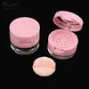 1PC Portable Plastic Powder Box Empty Loose Powder Container With Sieve Mirror Cosmetic Sifter Loose Jar Travel Makeup Container 1
