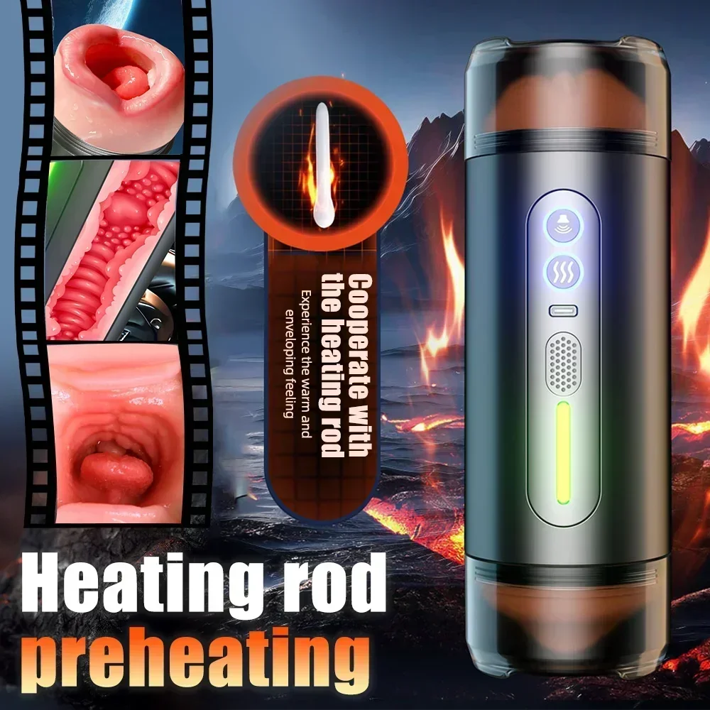 2-in-1 Men's Electric Masturbation Cup Automatic Sucking Masturbation Toy Vaginal Oral Deep Throat Sex Vibration Machine For Men male masturbator male masturbator cup male masturbation aid