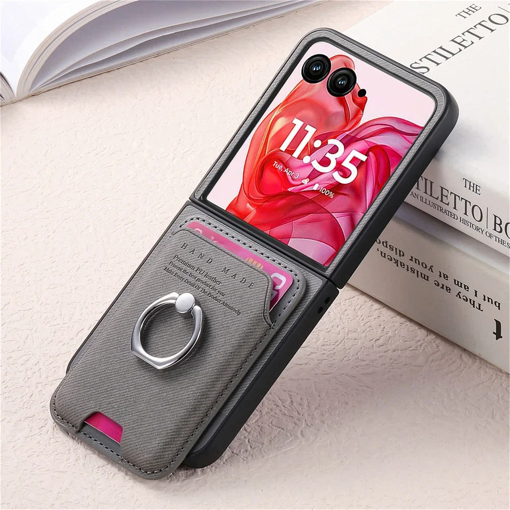 Detachable Magnetic Wallet with Card Holder and Leather Phone Case Cover