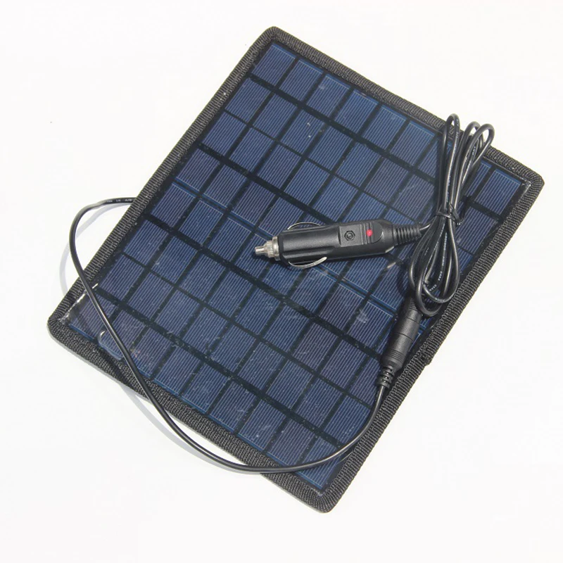 6W 18V solar charging panel, used for 12V battery cars, campervans, ships outdoor charging