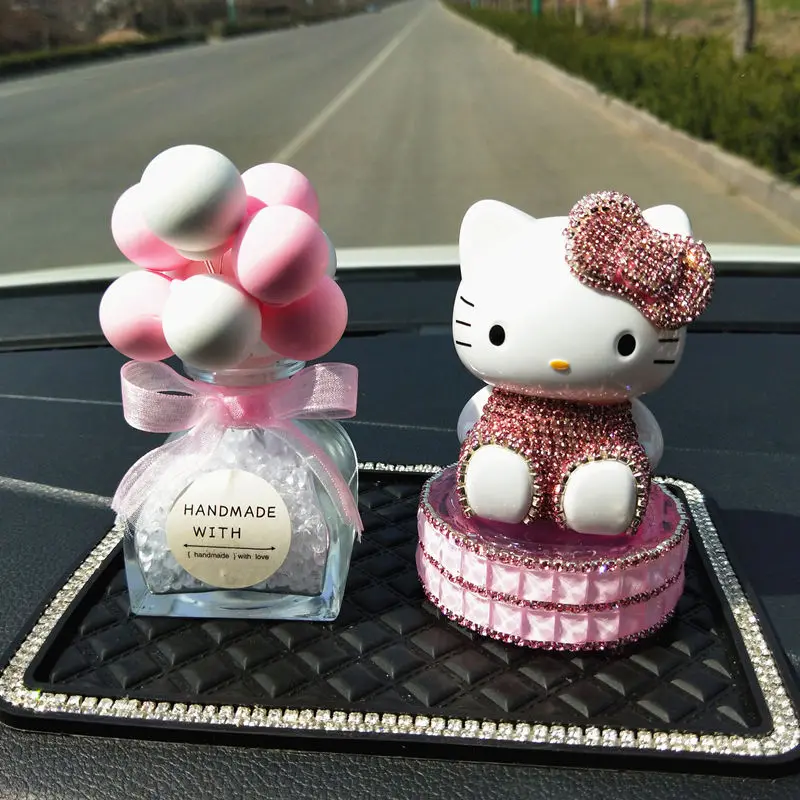 

Sanrio Kawaii Hello Kitty Anime Center Console Car Decoration Dashboard Car Ornaments Car Doll Car Accessories Girls Gift Cute