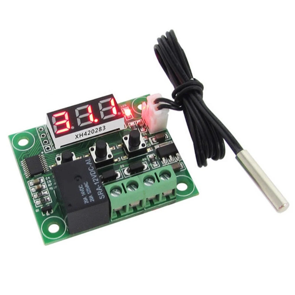 

Temperature Switch LCD Display 12V Digital Temp Controller High Precision Waterproof Sensor 20A Relay