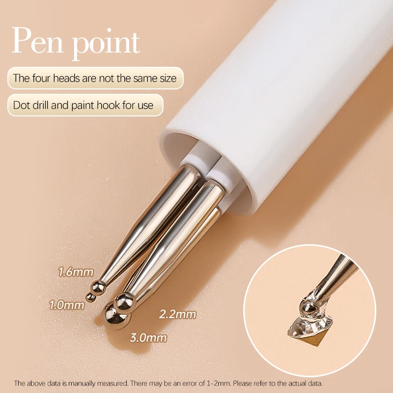 4 in 1 Nail Dotting Pen Creative DIY Nail Art Painting Tools Nail Drill Pen Point Dot Painting Tools Manicure Nail Supply 4