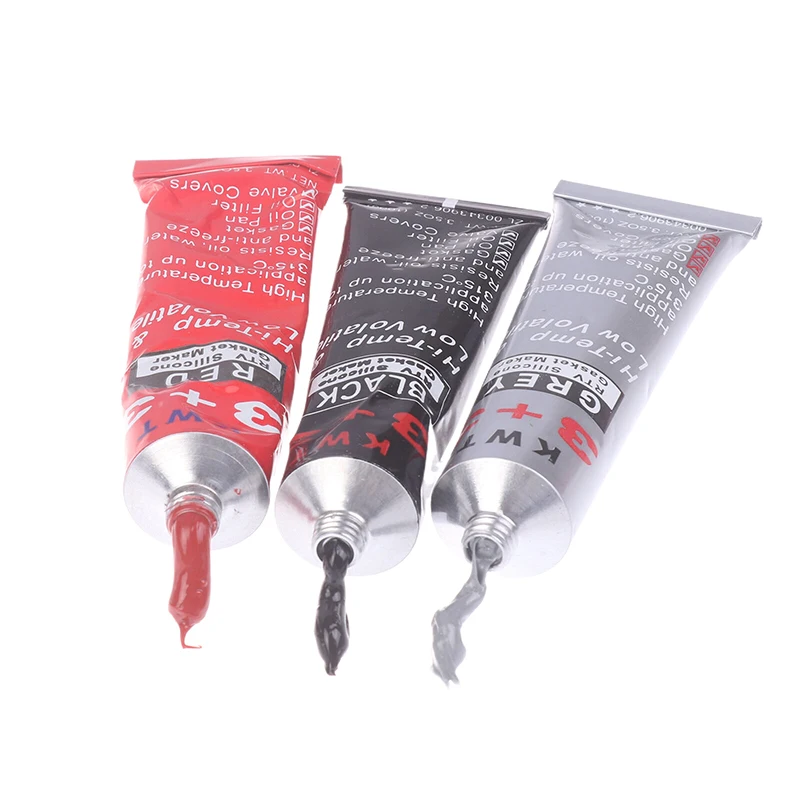 Car Sealant RTV Silicone Gasket Maker 3+3 Black Hi-Temp Sealant Oil Resistant for Engines Automotive 1PC