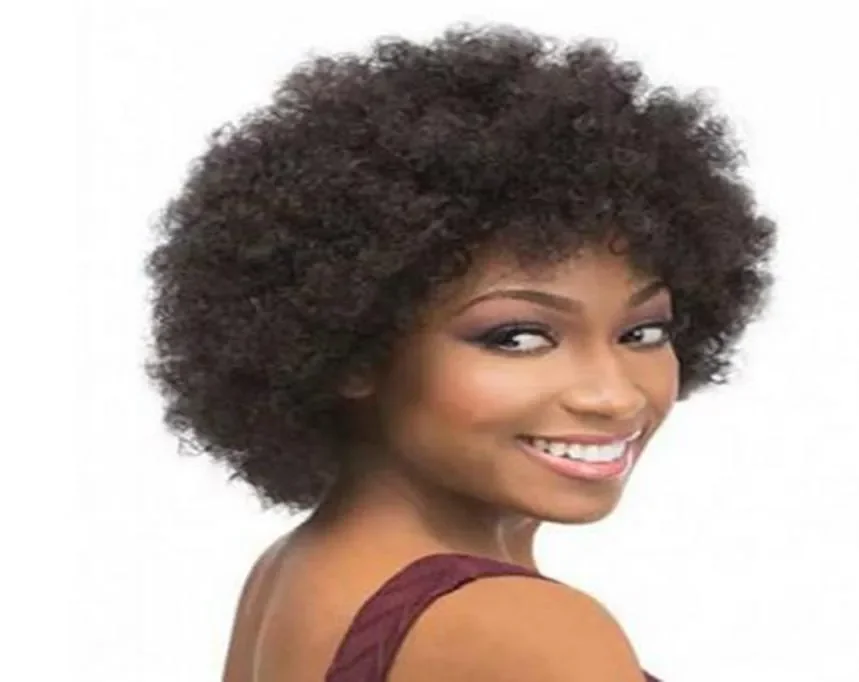 Top Quality Afro kinky curly wig simulation human hair wig short bob style full wig for black wome short black bug afro natural wave curly synthetic wigs for black wome layered hair side part high temperature fiber cosplay wigs