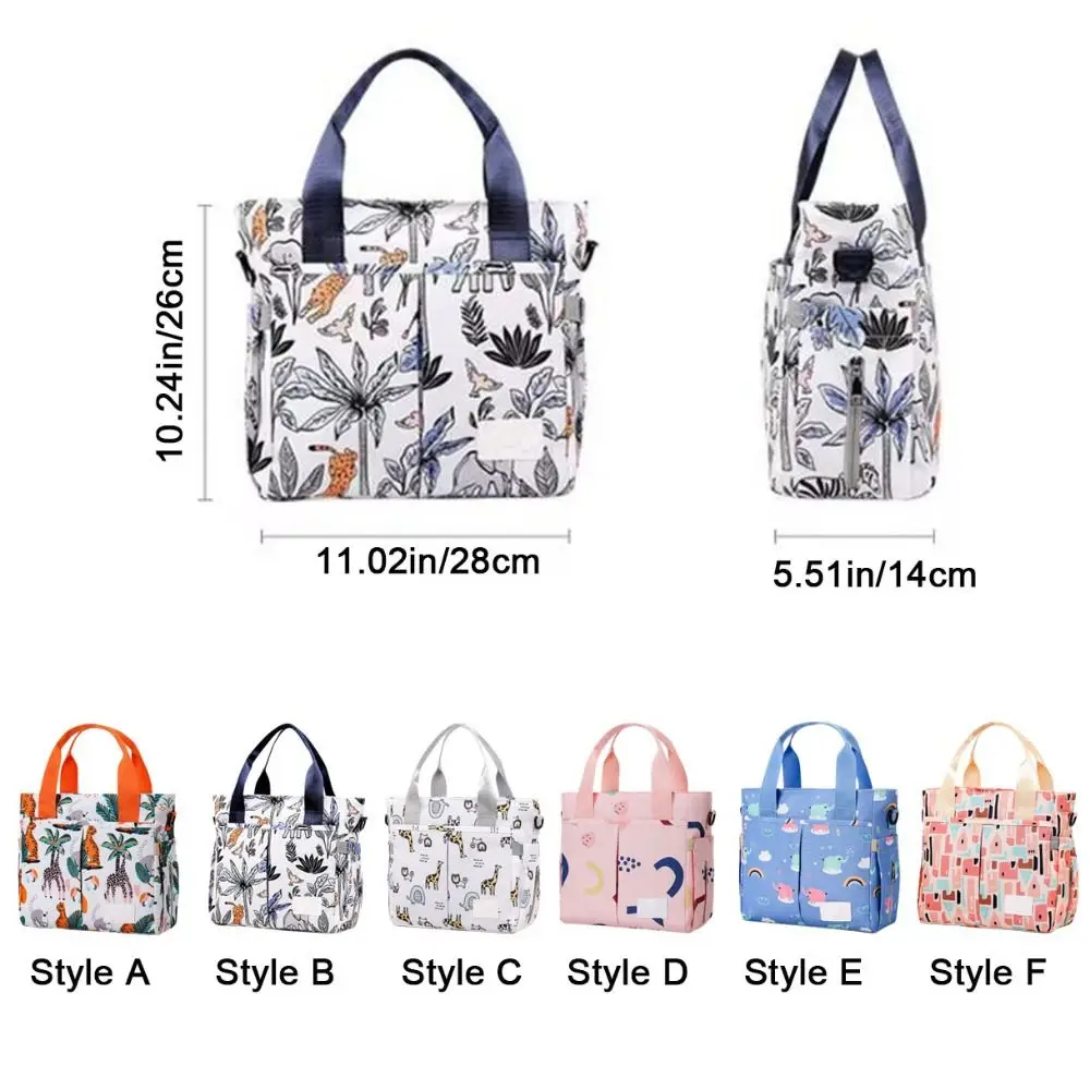 Fashion Printed Mommy Bag Wide Opening Large Capacity Baby Nappy Bag Lightweight Waterproof Baby Diaper Bag for Babies
