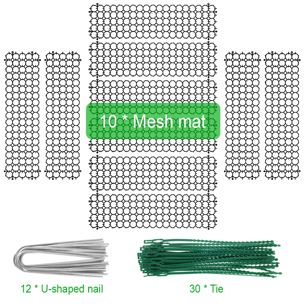 6/10 Pcs Garden Prickle Strip Dig Stop Cat Repellent Deterrent Mat Anti-cat Prickle Strips Keep Cat Away Digging Climbing Spike animal repellent