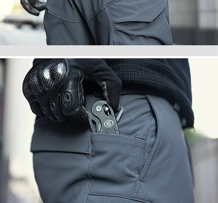 Description Picture 5 of itemMilitary Tactical Pants Soft Shell Outdoor Hiking Casual Pants Combat Training Cargo Pants Men's Army Tactical