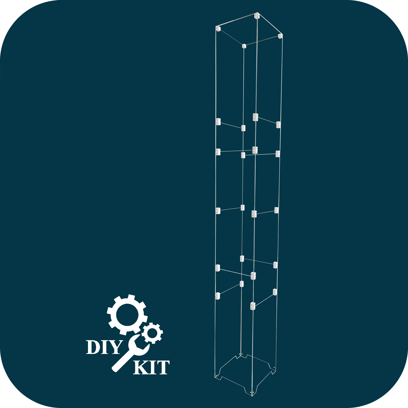 

iCubeSmart 1 Meter Led Canton Tower Model Transparent Acrylic Case, Size 15x15x105cm, Only Suitable For iCubeSmart 1 Meter Tower
