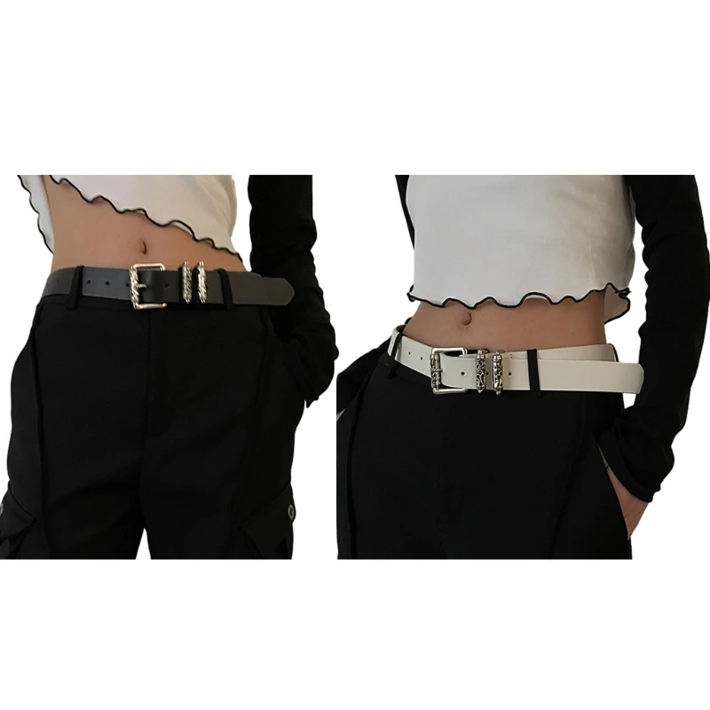 

Cowgirl Skinny Belts for Jeans Vintage Buckle Belt for Punk Girls Hip Hop Dropship