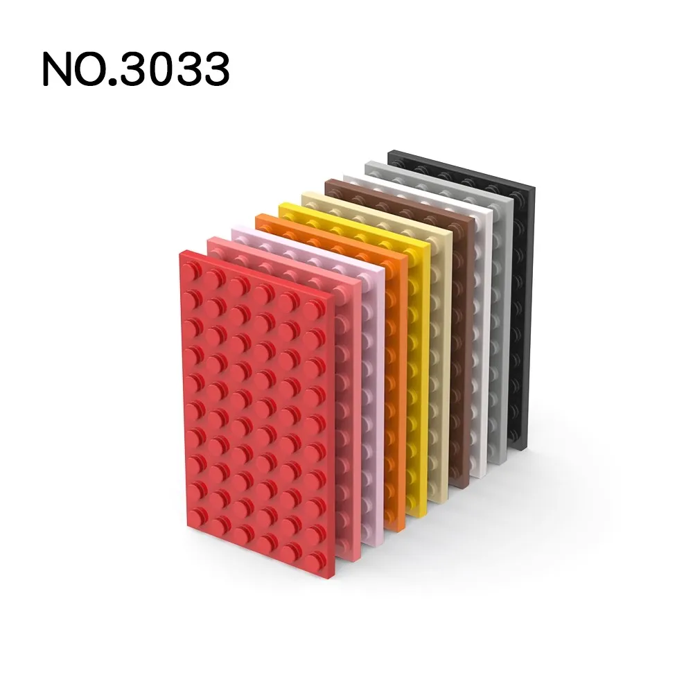 20Pcs MOC 벽돌 부품 3033 플레이트 6x10 호환 빌딩 블록 입자 DIY Assmble 아이 퍼즐 두뇌 장난감 생일 생일 선물