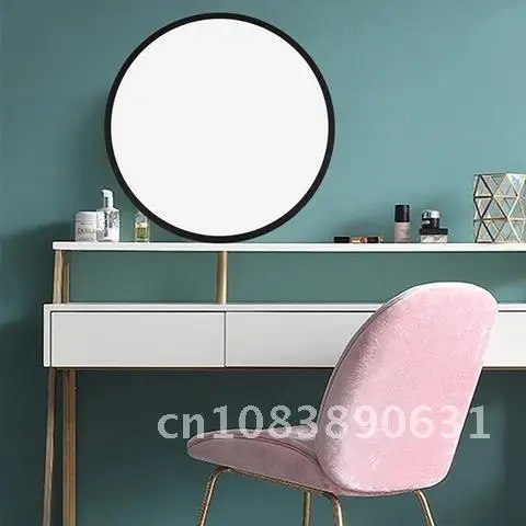 

Cosmetic Mirror Round Moon 25cm Makeup Mirror with Night Lamp LED Night Light Bedroom Makeup Supplies