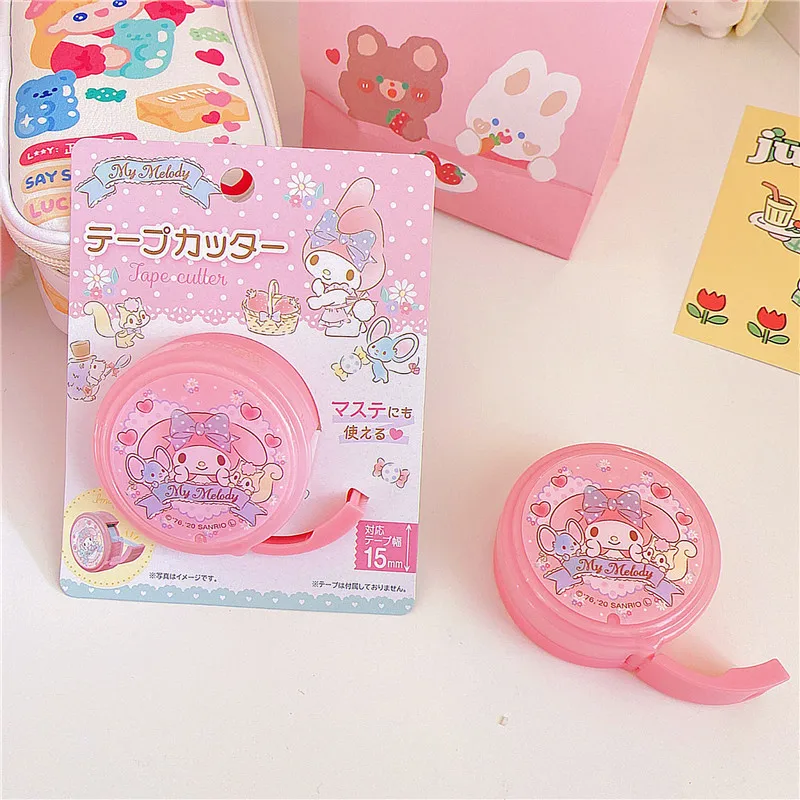 Cute Pink My Melody Washi Tape Dispenser Holder Cutter Office Supplies Desk  Accessories Organizer - Doll House Accessories - AliExpress