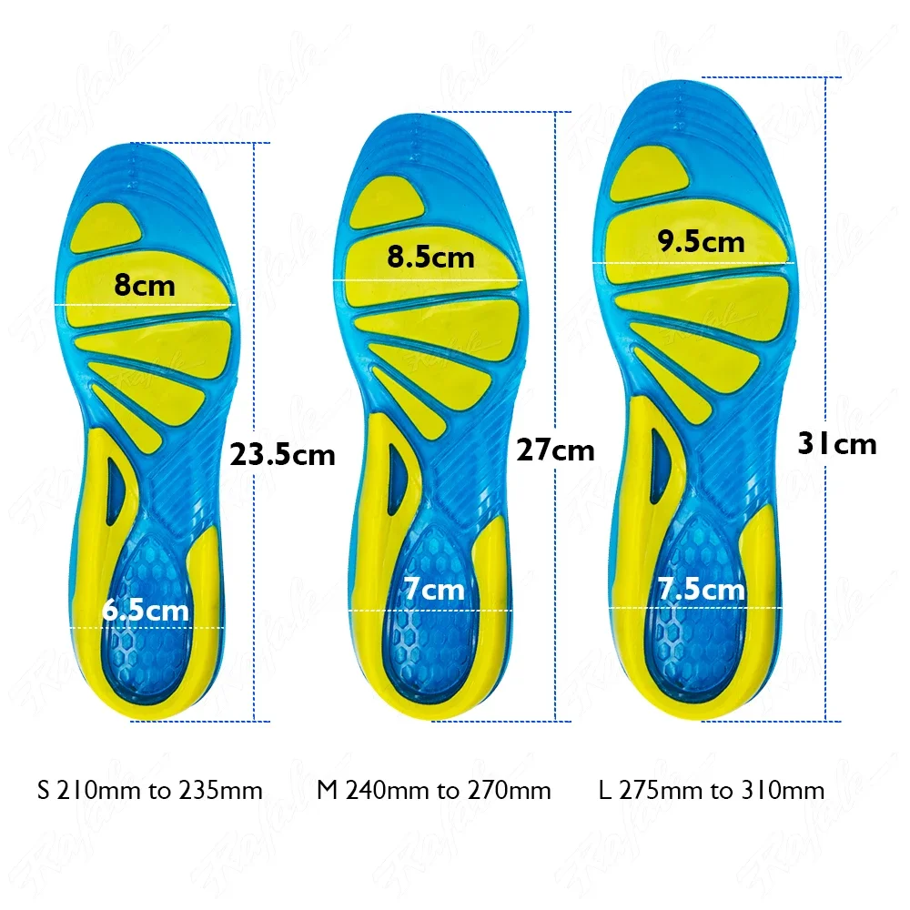 Silikon Rutschfeste Gel Weiche Sport Schuh Einlegesohle Massieren Orthopädische Einlegesohlen Fußpflege Für Füße Schuhe Sohle Stoßdämpfung Pad Neue – Detail 6