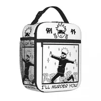 Gojo Satoru Jujutsu Kaisen Accessories Insulated Lunch Bag For School Food Container Reusable Thermal Cooler Lunch Box 1
