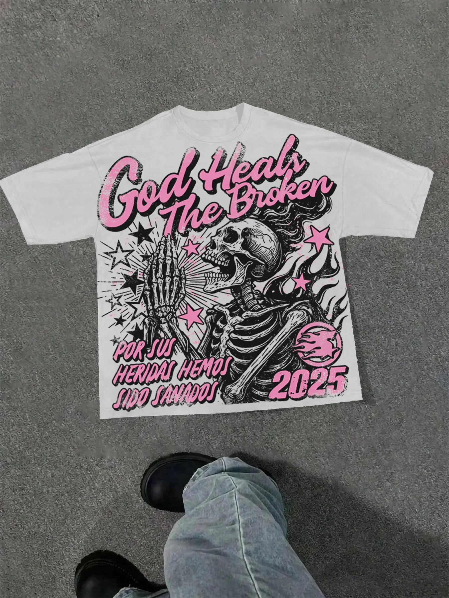 Vintage Oversized Hip Hop Streetwear Graphic T-Shirt - Casual Short Sleeve Summer Fashion Tee
