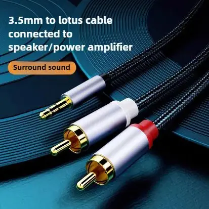 Premium 3.5mm to RCA Audio Splitter Cable - High-Fidelity Sound Connection Adapter